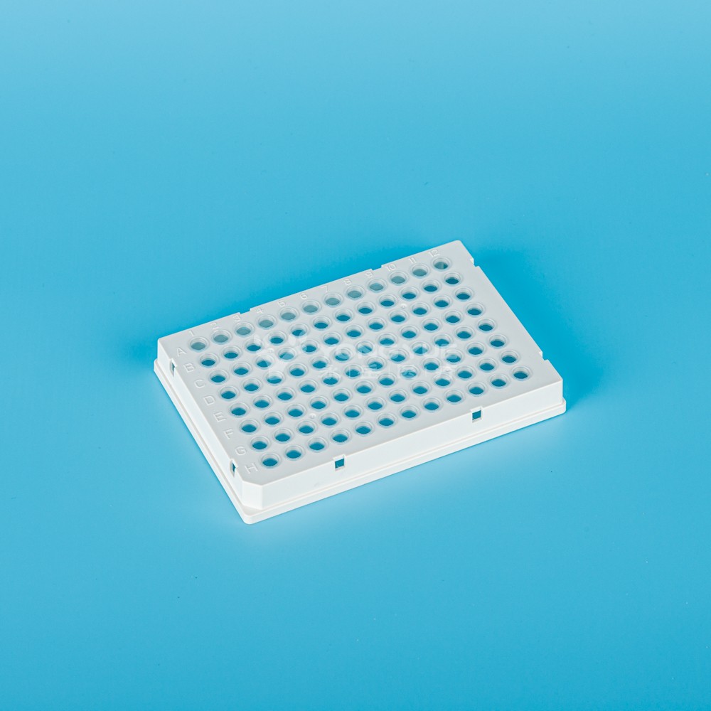  0.1mL 96孔PCR板全裙邊白色框透明管